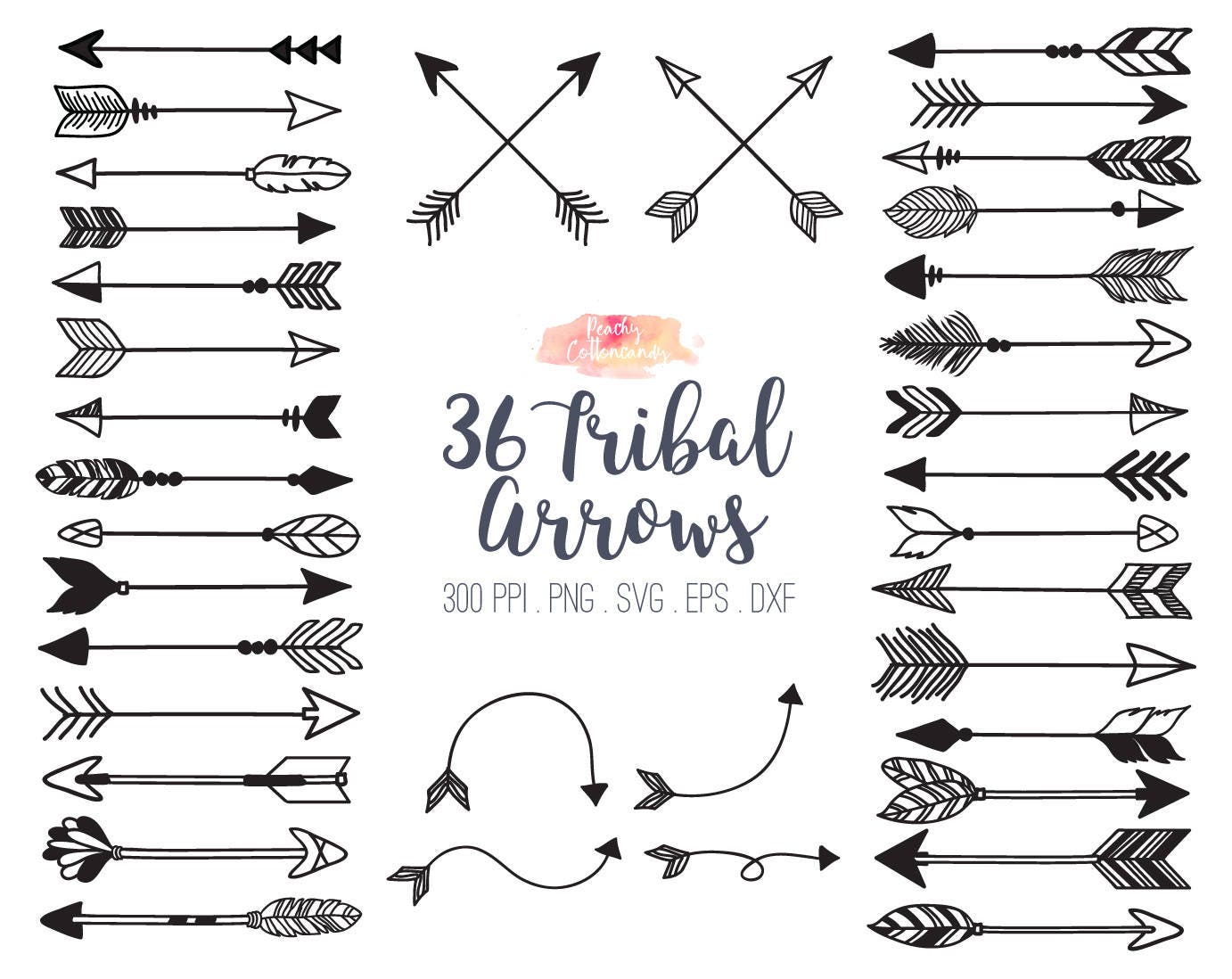 BUY 2 GET 1 FREE 36 tribal arrow svg dxf eps vector tribal