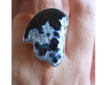 Midnight Moon Ring Collector Agate