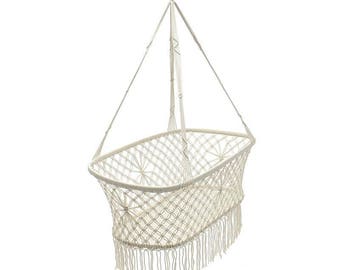 Boho Macrame' Baby Bassinet/Cradle