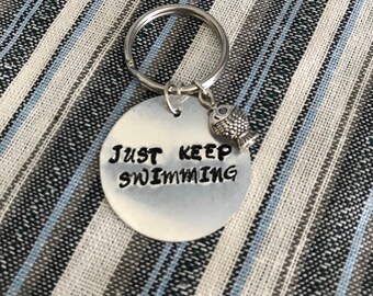 Just Keep Swimming Keychain