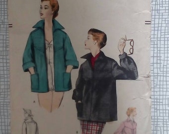 1954 Jacket Shirt - 36" Bust - Vogue 8406 - Vintage Sewing Pattern