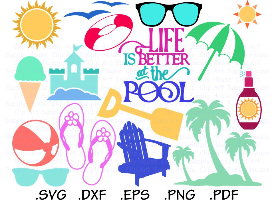 At the Beach Svg Files Beach Scene Clipart Sea Shell Svg