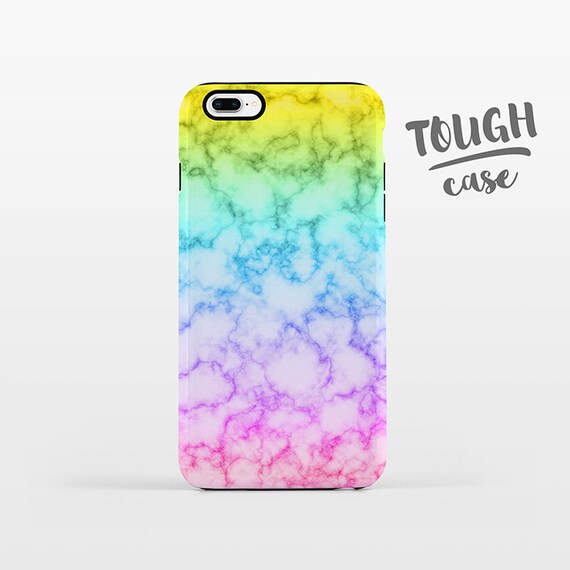 Marble Phone Case iPhone 8 Plus Case iPhone X Case iPhone 7 Case iPhone 8 Case iPhone SE Case 6 6s 5s 5c 5 4 Rainbow iPhone Case TOUGH