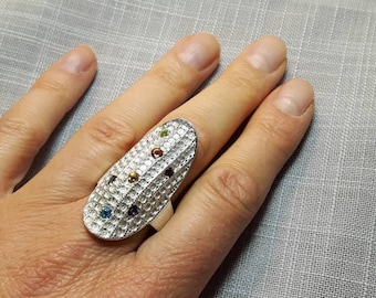 Natural 7 gems in 925 silver
