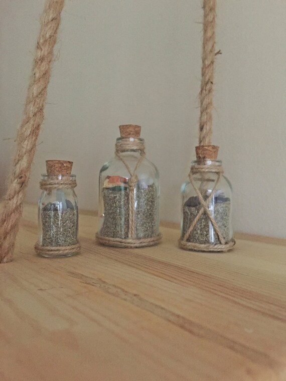 Beach in a Bottle/ Beach Theme Glass Bottles/ Seashells&Sand