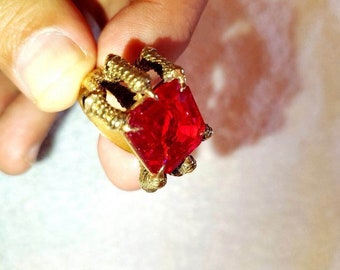 Natural Colombian ruby ring jewelry gold diamonds antique