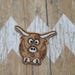 Set of 4 UNCUT Long Horn Steer Felties