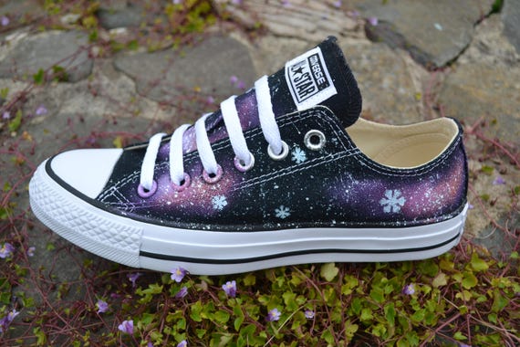 Snowflake Galaxy Low Tops Frozen Shoes Galaxy Converse