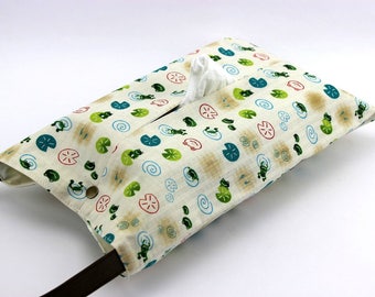 Cute Frogs Tissue box cover, Kleenex holder,Bedroom decor,Tissue box holder, White