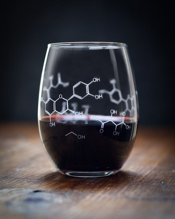 Wine Molecule Stemless Glass