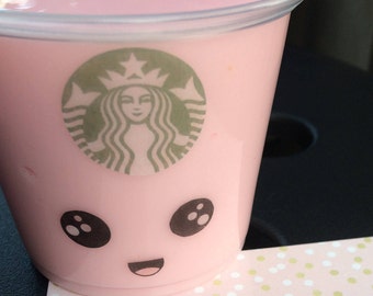 Starbucks Strawberry Frappuccino 5 oz. (140 g) Scented Pink Slime Fluffy Slime Therapy Tools Extras Included