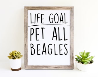 Beagle Funny Dog Puppy Womens Wall Art Printables for Dog Moms Cute Décor Gifts for Dog Lovers
