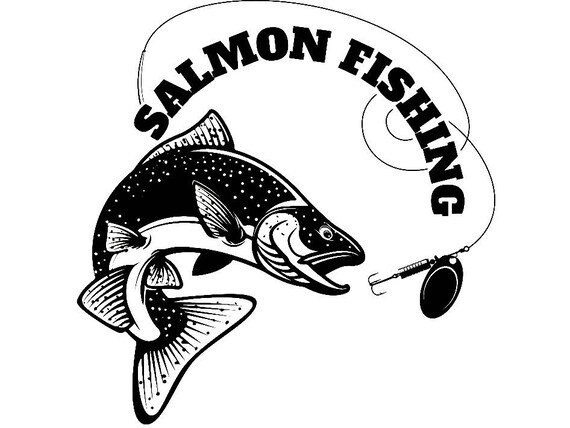 Download Salmon Fishing 1 Logo Angling Fish Hook Fresh Water Hunting