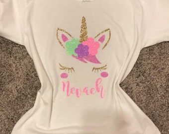Glitter Unicorn with name