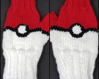 Pokeball wristwarmers