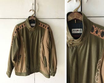 1980's Italian Jacket | Size Men's Large Jacket | Men's Fall Jacket | 80's Jacket