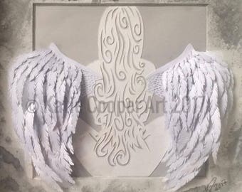 Angel Wings, original papercut art
