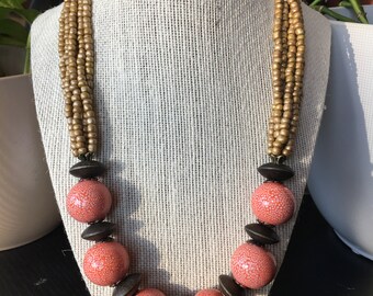 Beaded statement necklace