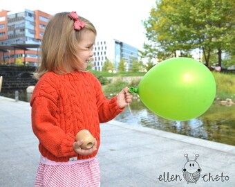 Red or green stylish merino wool sweater for kids