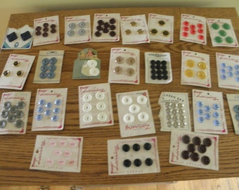 Twenty Five Cards of Buttons