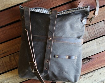 Waxed canvas bag, Waxed Canvas Tote bag, Waxed Canvas Messenger, Canvas tote Bag, Free shipping, Waxed canvas, tote bag, fabric tote bag