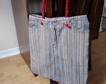 Made from a recycled skirt