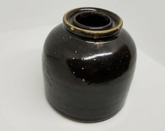 Brown Stoneware Jar