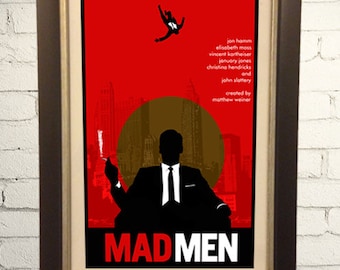 Mad Men Inspired Retro Art Print Poster 11x17