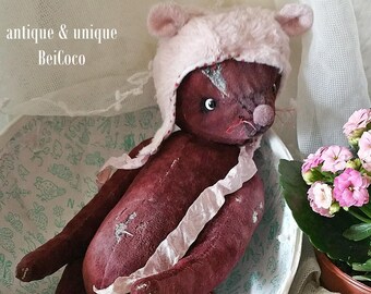 Sweet! french shabby, brocante Stofftier Maus - Bär Teddy Einzelstück