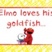 Elmo's World Goldfish &amp; Crayons Favor Bag Fold Over signs