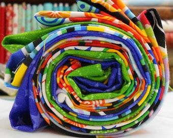 Fat Quarter Bundle - Fun Bright Fabric Assortment - 7 Count