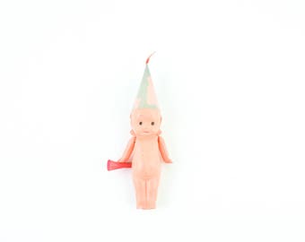 1930s Rare Vintage Kewpie Doll Celluloid Birthday Party Hat Tiny Plastic Vinyl Cupid Cupie Japan