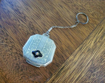 Antique Compact On A Fob Must See Ladies Accessory