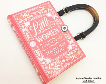 Little Women Book Purse - Book Lover Gift - Louisa May Alcott Recycled Book Clutch - Sister Gift - Literary Gift - Bookish Wedding Handbag