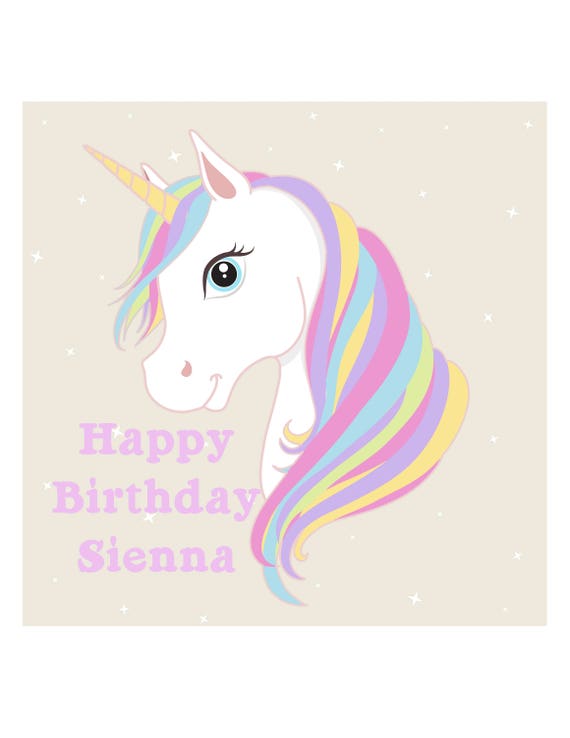 unicorn edible image icing sheet unicorn cake topper