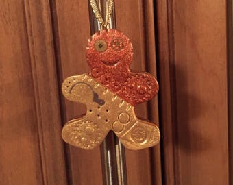 Industrial Style Christmas Ornament - Steampunk Gingerbread Man Holiday Decor style 12