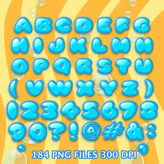 Bubble Guppies Alphabet Clipart 184 png files 300 dpi 4