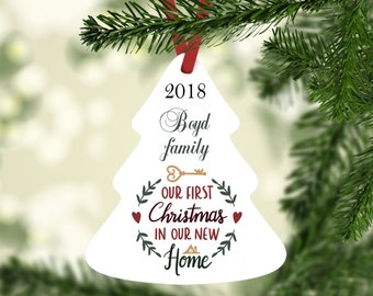 Our First Christmas, 2018 Ornament, New Home Ornament, Mr and Mrs, Newlywed Ornament, Personalized Ornament, Gift for Newlywed, Just Married