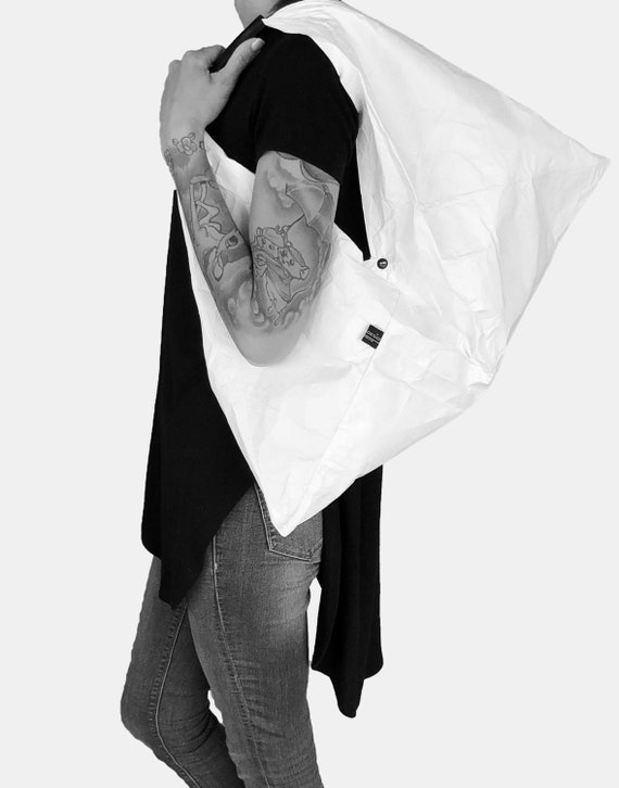 TOTE BAG TRAPEZ from Tyvek® white Shopper white bag very sturdy and durable
