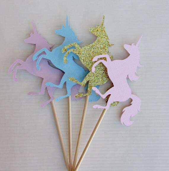 items similar to unicorn cupcake toppers on etsy