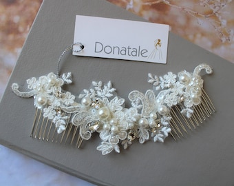 Wedding Hair comb with pearls - Bridal Headpiece - Wedding Headpiece - Bridal Hair piece - Bridal Hair Accessories - Bridal hair comb