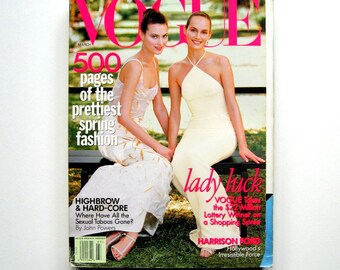 Vintage Vogue Magazine - March 1997 - Fashion magazine, Fashion Editorials, Beauty and health, Collector's item, 1990's fashion, 90's ads