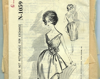 Vintage Spadea Designer 1960 60s Harvey Berin Evening Gown Pattern N-1059