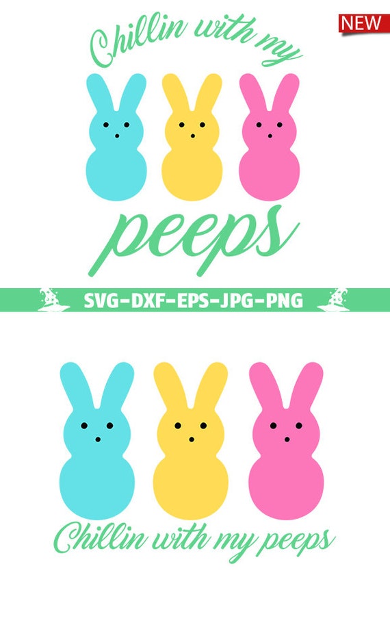 Download Chillin with my Peeps easter dxf file Easter Chillin with my