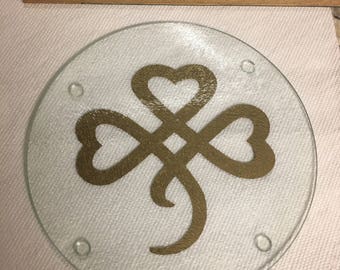 St. Patrick’s Day Shamrock Heart Trivet- Cutting Board, Hot Plate, and Cheese Plate