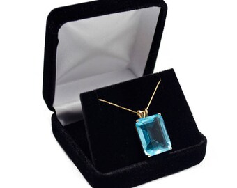 Black Velvet Pendant Gift Box, Jewelry Box, Gift Box, Necklace Gift Box, Jewelry Supplies (T004)