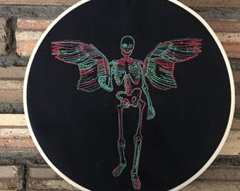 Rainbow Embroidered Skeleton