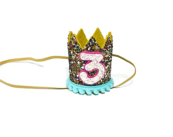 3rd Birthday Crown || Any Age || Dog Birthday Hat || Pet Party || Birthday Crown