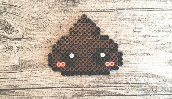 Poop Emoji Perler Bead Sprite