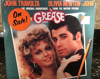 Grease 'Original Movie Soundtrack" Factory Vintage Sealed NOS NEW Vinyl Record LP 1978 - Excellent Condition - John Travolta - Free Shipping